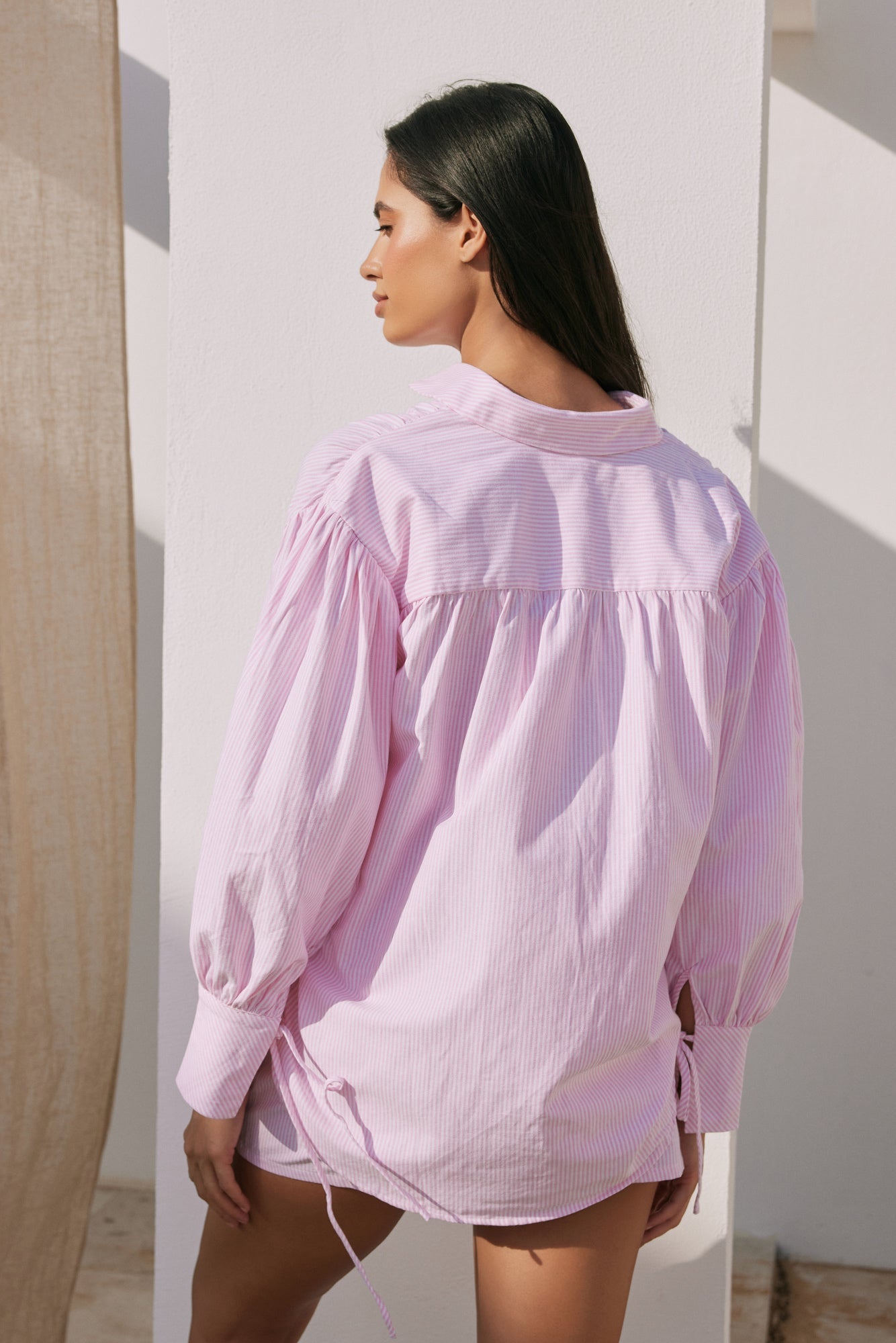 Callie Striped Shirt Pink