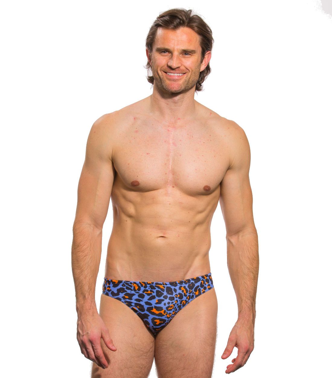 Leopard Orange Swim Brief