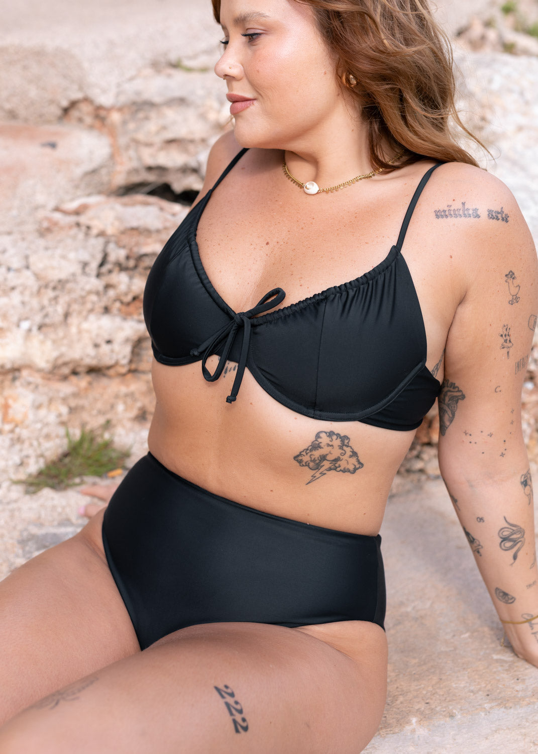 Black Drawstring Top