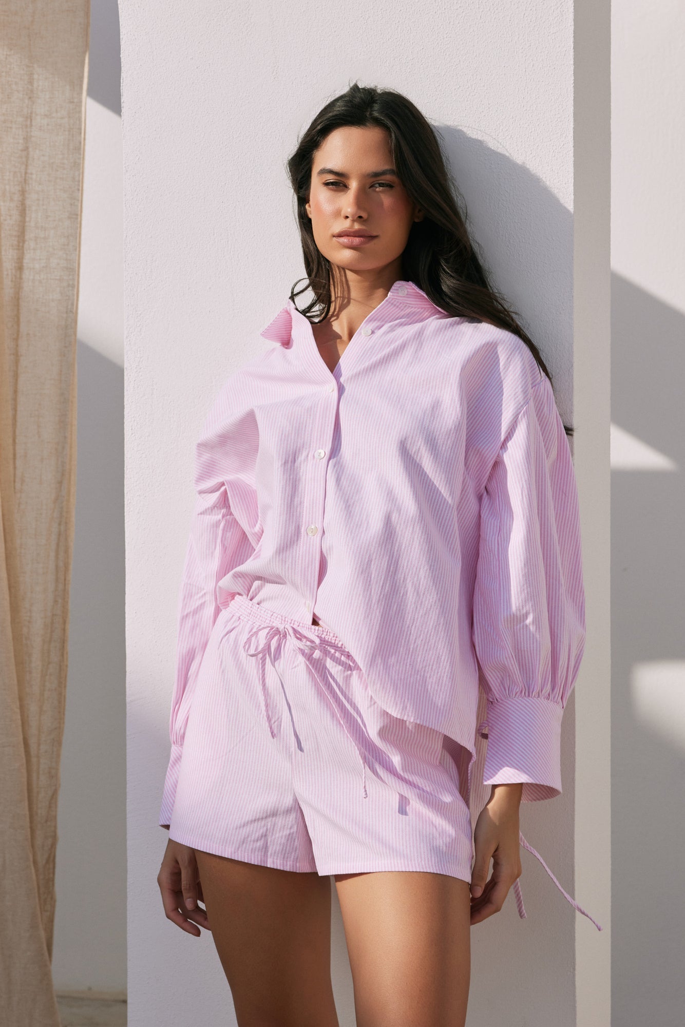 Callie Striped Shirt Pink
