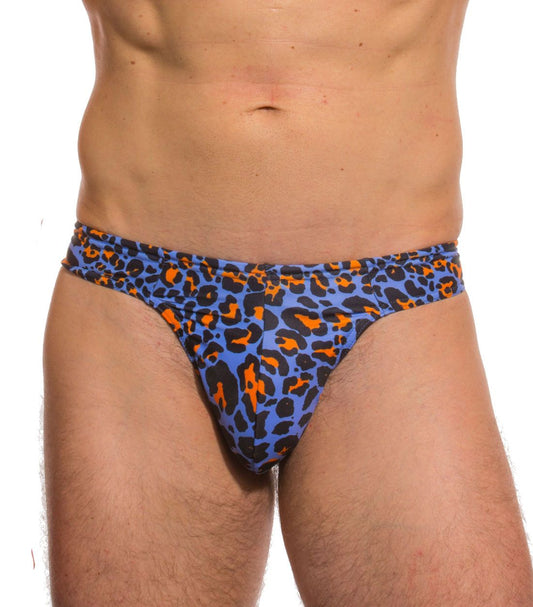 Leopard Orange Swim Thong